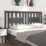 vidaXL Tăblie de pat, gri, 141x4x100 cm, lemn masiv de pin