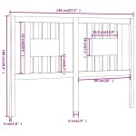 vidaXL Tăblie de pat, alb, 146x4x100 cm, lemn masiv de pin vidaXL Tăblie de pat, alb, 146x4x100 cm, lemn masiv de pin