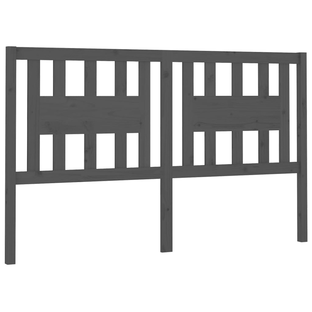 vidaXL Tăblie de pat, gri, 186x4x100 cm, lemn masiv de pin