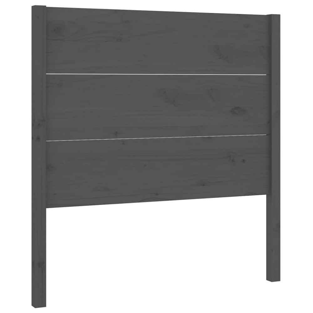 vidaXL Tăblie de pat, gri, 81x4x100 cm, lemn masiv de pin