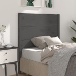 vidaXL Tăblie de pat, gri, 81x4x100 cm, lemn masiv de pin