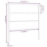 vidaXL Tăblie de pat, maro miere, 81x4x100 cm, lemn masiv de pin