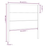 vidaXL Tăblie de pat, 96x4x100 cm, lemn masiv de pin