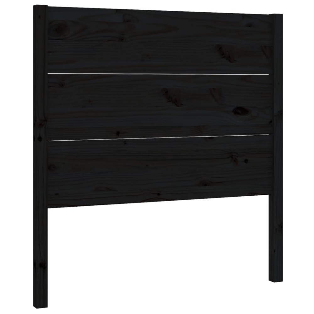 vidaXL Tăblie de pat, negru, 96x4x100 cm, lemn masiv de pin