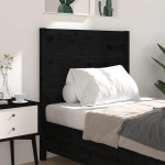 vidaXL Tăblie de pat, negru, 96x4x100 cm, lemn masiv de pin