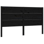 vidaXL Tăblie de pat, negru, 126x4x100 cm, lemn masiv de pin