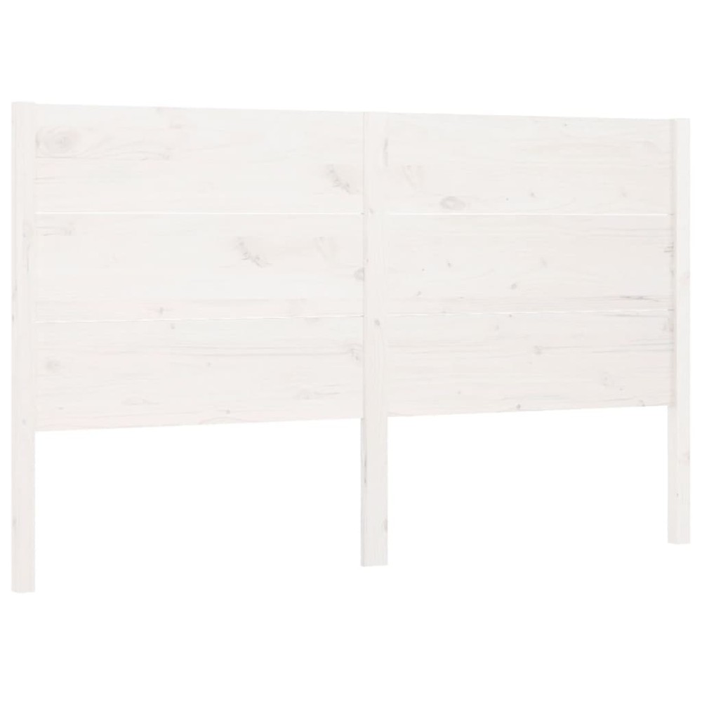 vidaXL Tăblie de pat, alb, 146x4x100 cm, lemn masiv de pin