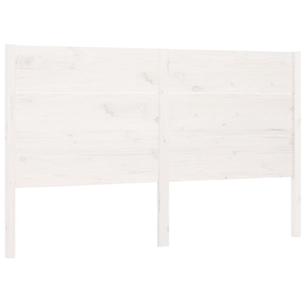 vidaXL Tăblie de pat, alb, 206x4x100 cm, lemn masiv de pin