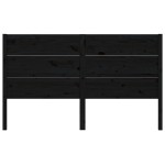 vidaXL Tăblie de pat, negru, 206x4x100 cm, lemn masiv de pin