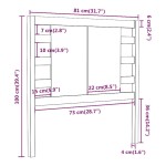 vidaXL Tăblie de pat, 81x4x100 cm, lemn masiv de pin vidaXL Tăblie de pat, 81x4x100 cm, lemn masiv de pin