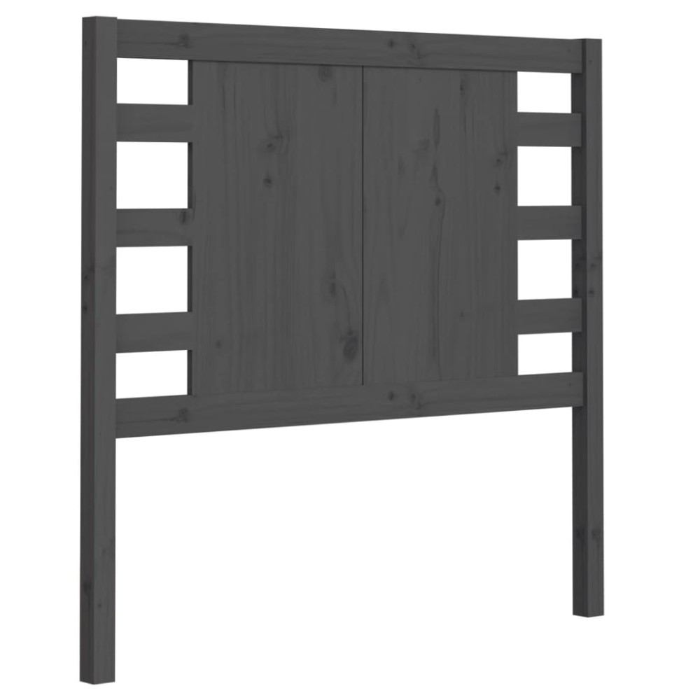 vidaXL Tăblie de pat, gri, 81x4x100 cm, lemn masiv de pin