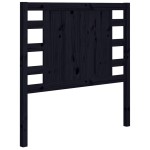 vidaXL Tăblie de pat, negru, 81x4x100 cm, lemn masiv de pin