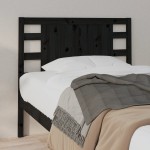 vidaXL Tăblie de pat, negru, 81x4x100 cm, lemn masiv de pin