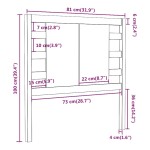 vidaXL Tăblie de pat, negru, 81x4x100 cm, lemn masiv de pin