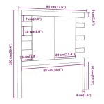 vidaXL Tăblie de pat, negru, 96x4x100 cm, lemn masiv de pin
