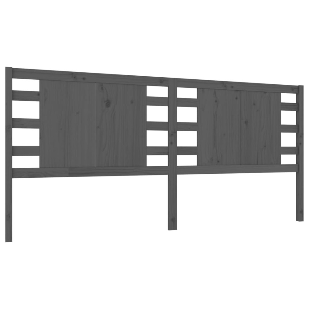 vidaXL Tăblie de pat, gri, 146x4x100 cm, lemn masiv de pin