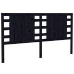 vidaXL Tăblie de pat, negru, 146x4x100 cm, lemn masiv de pin vidaXL Tăblie de pat, negru, 146x4x100 cm, lemn masiv de pin