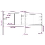 vidaXL Tăblie de pat, negru, 146x4x100 cm, lemn masiv de pin vidaXL Tăblie de pat, negru, 146x4x100 cm, lemn masiv de pin