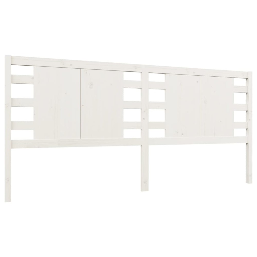 vidaXL Tăblie de pat, alb, 156x4x100 cm, lemn masiv de pin