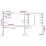 vidaXL Tăblie de pat, alb, 156x4x100 cm, lemn masiv de pin