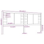 vidaXL Tăblie de pat, gri, 166x4x100 cm, lemn masiv de pin