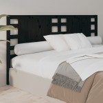 vidaXL Tăblie de pat, negru, 166x4x100 cm, lemn masiv de pin