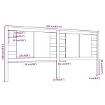 vidaXL Tăblie de pat, negru, 166x4x100 cm, lemn masiv de pin
