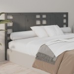 vidaXL Tăblie de pat, gri, 206x4x100 cm, lemn masiv de pin