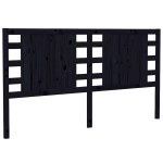 vidaXL Tăblie de pat, negru, 206x4x100 cm, lemn masiv de pin
