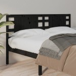 vidaXL Tăblie de pat, negru, 206x4x100 cm, lemn masiv de pin