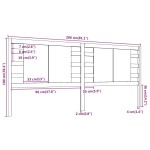 vidaXL Tăblie de pat, negru, 206x4x100 cm, lemn masiv de pin