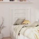vidaXL Tăblie de pat, alb, 81x4x100 cm, lemn masiv de pin