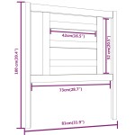 vidaXL Tăblie de pat, gri, 81x4x100 cm, lemn masiv de pin