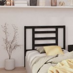 vidaXL Tăblie de pat, negru, 96x4x100 cm, lemn masiv de pin
