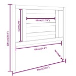 vidaXL Tăblie de pat, negru, 96x4x100 cm, lemn masiv de pin