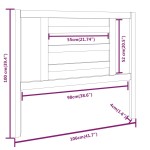 vidaXL Tăblie de pat, gri, 106x4x100 cm, lemn masiv de pin vidaXL Tăblie de pat, gri, 106x4x100 cm, lemn masiv de pin