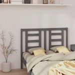 vidaXL Tăblie de pat, gri, 126x4x100 cm, lemn masiv de pin vidaXL Tăblie de pat, gri, 126x4x100 cm, lemn masiv de pin