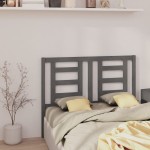 vidaXL Tăblie de pat, gri, 126x4x100 cm, lemn masiv de pin vidaXL Tăblie de pat, gri, 126x4x100 cm, lemn masiv de pin