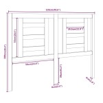 vidaXL Tăblie de pat, gri, 126x4x100 cm, lemn masiv de pin vidaXL Tăblie de pat, gri, 126x4x100 cm, lemn masiv de pin