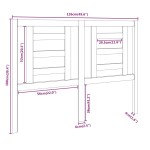 vidaXL Tăblie de pat, maro miere, 126x4x100 cm, lemn masiv de pin vidaXL Tăblie de pat, maro miere, 126x4x100 cm, lemn masiv de pin