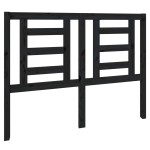 vidaXL Tăblie de pat, negru, 126x4x100 cm, lemn masiv de pin vidaXL Tăblie de pat, negru, 126x4x100 cm, lemn masiv de pin