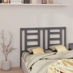 vidaXL Tăblie de pat, gri, 146x4x100 cm, lemn masiv de pin