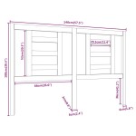 vidaXL Tăblie de pat, gri, 146x4x100 cm, lemn masiv de pin