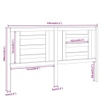 vidaXL Tăblie de pat, 156x4x100 cm, lemn masiv de pin