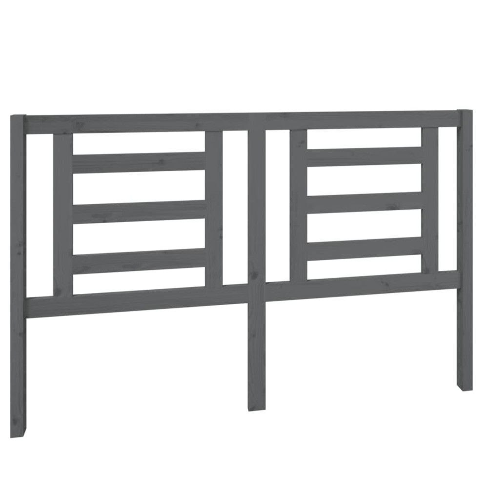 vidaXL Tăblie de pat, gri, 156x4x100 cm, lemn masiv de pin