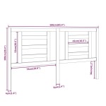 vidaXL Tăblie de pat, gri, 166x4x100 cm, lemn masiv de pin
