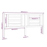 vidaXL Tăblie de pat, alb, 186x4x100 cm, lemn masiv de pin vidaXL Tăblie de pat, alb, 186x4x100 cm, lemn masiv de pin