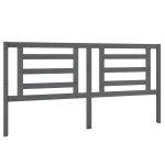 vidaXL Tăblie de pat, gri, 186x4x100 cm, lemn masiv de pin