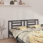 vidaXL Tăblie de pat, gri, 186x4x100 cm, lemn masiv de pin