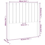 vidaXL Tăblie de pat, maro miere, 95,5x4x100 cm, lemn masiv de pin vidaXL Tăblie de pat, maro miere, 95,5x4x100 cm, lemn masiv de pin